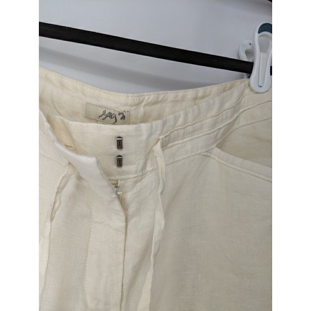 J Jill Linen Pants Drawstring Women's 6 Petite 6P Cropped Lined MEAS 27 X 21.5 - Picture 6 of 9